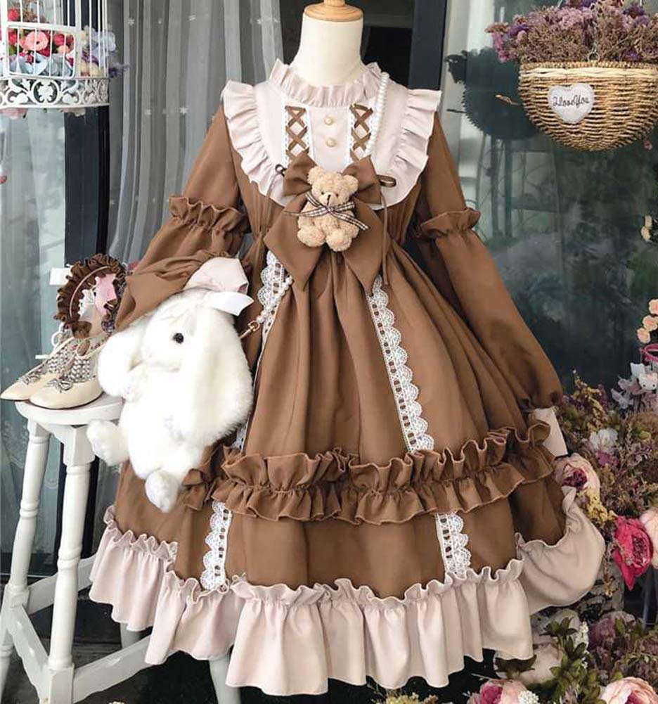 Amazon.co.jp: ロリータ ワンピース 長袖 コスプレ 衣装 森ガール